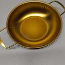 Ramen Pot, 7 inch Golden Stainless Steel Noodles Pot with Double Handle for Pasta Soup, Korean Ramen Cooking Pot for Home Kitchen (Inner diameter 18cm)