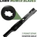 42 inchs High-Lift Blades for AM141034 M154062 AM137329 Lawn Mower Blades for John Deere X300 LA120 D110 LA100 LA105 LA110 LA115 LA120 LA125 LA135 LT160 LT180 S240 SST15 SST16 X110 42" Deck 2 Pack
