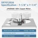 7-1/4"x7-1/8 S97012026 Bathroom Exhaust 50CFM Fan Motor Assembly Compatible with Bro-an Nu-Tone 696N-R02 B 696N-R01 B 688-K 688-J 688-H 688-G 663-G 663-H 663-J Bathroom Fan Replacement by Fetechmate