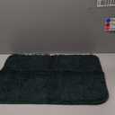 Chenille Bathroom Rug 24"x16" Extra Soft Absorbent Quick Dry Machine Washable Non-Slip Bath Mat for Tub Shower and Bathroom Floor Plush Shaggy Home Decor, Green