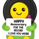 Anniversary Her Him Gifts for Boyfriend Girlfriend Husband Wife Music Lover For the Record Card Figurine Decor 1 2 5 10 25 50 Years Anniversary Couple Gifts for BF Women Men Valentine's Day Christmas