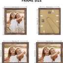 2 x Hongkee 8x10 Picture Frame, Made of Real Glass and Wooden Frame, Horizontal and Vertical Display for Wall or Tabletop (Rustic Brown, 1 Pack), 8X10 in