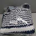 Tindbea Bathroom Rugs Set 2 Piece, Extra Soft and Absorbent Fluffy Striped Chenille Bath Mat Rug Set, Non Slip Bathroom Floor Mat, Machine Washable (20" x 32" Plus 16" x 24", Dark Gray)