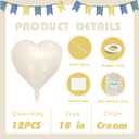 Heart-Balloons Valentine-Balloon 12PCS 18" Love Foil Balloons Birthday Party Anniversary Wedding Engagement Decorations Baby Shower Bridal Supply