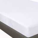 Elegant Linen Store 3 Piece Zipper Fitted Sheet - 100% Egyptian Cotton - 500 Thread Count - 12" Deep Pockets - Premium Hotel Quality Fitted Sheet - Luxury Soft Sheet with 2 Pillowcase - White (Queen)