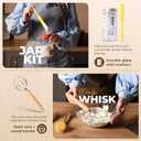 BAKERIA 9" Round Banneton Bread Proofing Basket Set with Starter Jar, Linen Liner, Bread Lame, Dough & Bench Scraper, Bread Whisk  Complete Artisan Sourdough Baking Kit