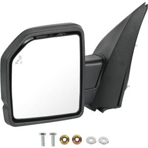JDMSPEED Left Driver Side View Mirror Compatible with 2015-2020 Ford F150 with Power Glass Heated Puddle Lights Clearnce Lamp Blind Spot Detection Manual Folding Replaces#FL3Z17683FA(11Pins)