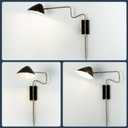 Modern Plug in Wall Sconces, Black Swing Arm Wall Lights with ON/Off Switch Cord for Bedroom Living Room