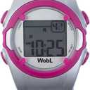 WobL Vibrating 8-Alarm & Repeating Countdown Timer Watch, Medication/Sports/Meetings/Potty Reminders, Pink