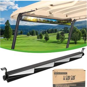 10L0L Universal Golf Cart 4 Panel Mirror for Yamaha EZGO Club Car, Eliminate Blind Spots Wide Angle Rear View Mirror