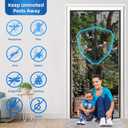 Upgraded PET Mesh Magnetic Screen Door Stronger Than Fiberglass and Polyester,Hands Free,Keep Bugs Out,Pet & Kid Friendly,Suitable for Sliding Doors,Patio and French Doors-60" X 96"