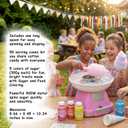 Retro Cotton Candy Machine with 5 Jars (11oz Each) Floss Sugar, 50 Paper Cones, Easy Cleanup Cotton Candy Maker, Durable Retro Design, Makes 20–30 Servings per Jar, BPA & Lead Free