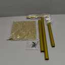 Toilet Paper Holder Stand Beige Gold Free Standing TP Holder, Metal Toilet Paper Roll Holder with Reserve Bathroom Tissue Storage Holder, Beige Gold (1)