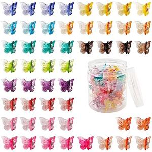 50 Packs Assorted Color Butterfly Hair Clips, Beautiful Mini Butterfly Hair Clips Hair Accessories for Women and Girls (Gradient Colors)