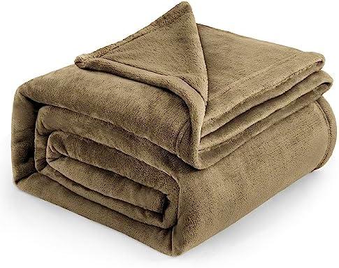 Bedsure GentleSoft Fleece Blankets King Size Camel - Bed Blanket Soft Lightweight Plush Cozy Fuzzy Luxury Microfiber, 108x90 inches