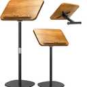 NAMON 2in1 Dualuse Floor & Desktop Book Stand, 100% Solid Wood, Height Adjustable from 16.5" to 51", Floor Reading Stand with Page Clip for Cookbooks, Sheet Music, Projector (with a TShaped)