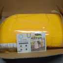 Basic Beyond Outdoor Chair Cushions Set of 4, Outdoor Cushions for Patio Furniture, Water Resistant Patio Chair Cushions with 2 Ties, 17x16x2, Yellow
