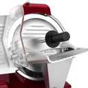BESWOOD 10" Electric Deli Meat Slicer, Cheese Food Slicer with Premium Chromium-plated Steel Blade, for Home and Commercial use, 240W, Serving Plate included (Royal Red)