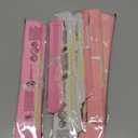 Fonder Mols Tissue Paper Chrysanth Flowers with Butterfly and Olive Leaves for Wedding Baby Shower Nursery Room Parties & Events Decorations Pom Poms (Set of 21, White Pink)