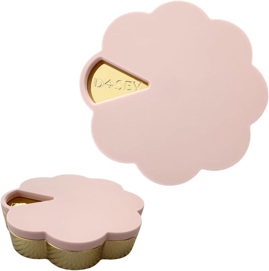 Dosey Twist+Stack Pill Organizer, Weekly & Daily Medicine Organizer Case, Portable Travel Pill Box, Compact Vitamin & Medication Storage Solution, Blush Gold
