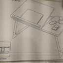 Lap Desk for Couch/Sofa/Floor, 5-Angle Adjustable Bed Desk with Foldable Legs &Cup Holder, Light Weight Bed Tray Table for Writing/Eating/Reading, Portable Laptop Stand for Adults, Kids