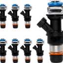 Upgraded Fuel Injectors 4 Holes (8 Pcs), Fit for 1999-2006 Yukon XL Sierra 1500 2500 3500, Chevy Tahoe Express Suburban Silverado, Cadillac Escalade, 4.8L 5.3L 6.0L, Replace 17113698 17114502