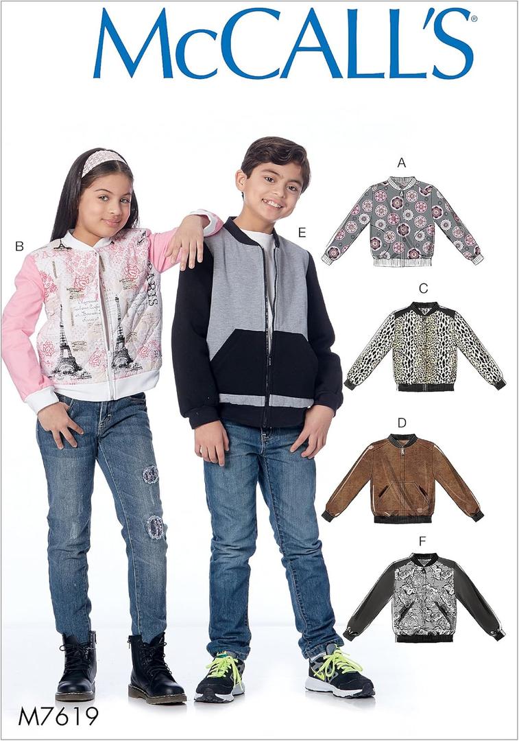 McCall's Patterns Children's/Girl's/Boy's Bomber Jackets