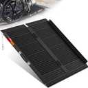 VNN Portable Wheelchair Ramp 3FT, Black Seamless Non-Slip Aluminum Ramps for Wheelchairs for Home, Handicap Wheelchair Ramps for Home Steps, Aluminum Loading Dock Plates