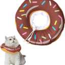 Amakunft Adjustable Cat Cone Collar Soft, Cat Recovery Collar, Cone for Cat After Surgery, Cat Neck Cone, Elizabethan Collar for Cat and Kitten (Donut M (Neck:6"-13"))