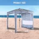 UPWELL Beach Tent Easy Set Up Canopy Sun Shelter Shade with UPF 50+UV Protection Portable Beach Umbrella Outdoor Sunwall with Sand Pockets for Fishing Backyard Camping(Tropical Ocean)