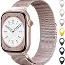 Original Stainless Steel Mesh Loop Compatible with Apple Watch Band 38/40/41/42mm(Series 10)Women Men, Magnetic Clasp Replacement Strap for iwatch Series Ultra SE 10