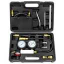 YSTOOL Cylinder Leak Down Tester Automotive Kit Gasoline Engine Compression Dual Gauge Leakdown Detector Tool Set for Pressure Check & Leakage Rate Test with Extension Rod Black