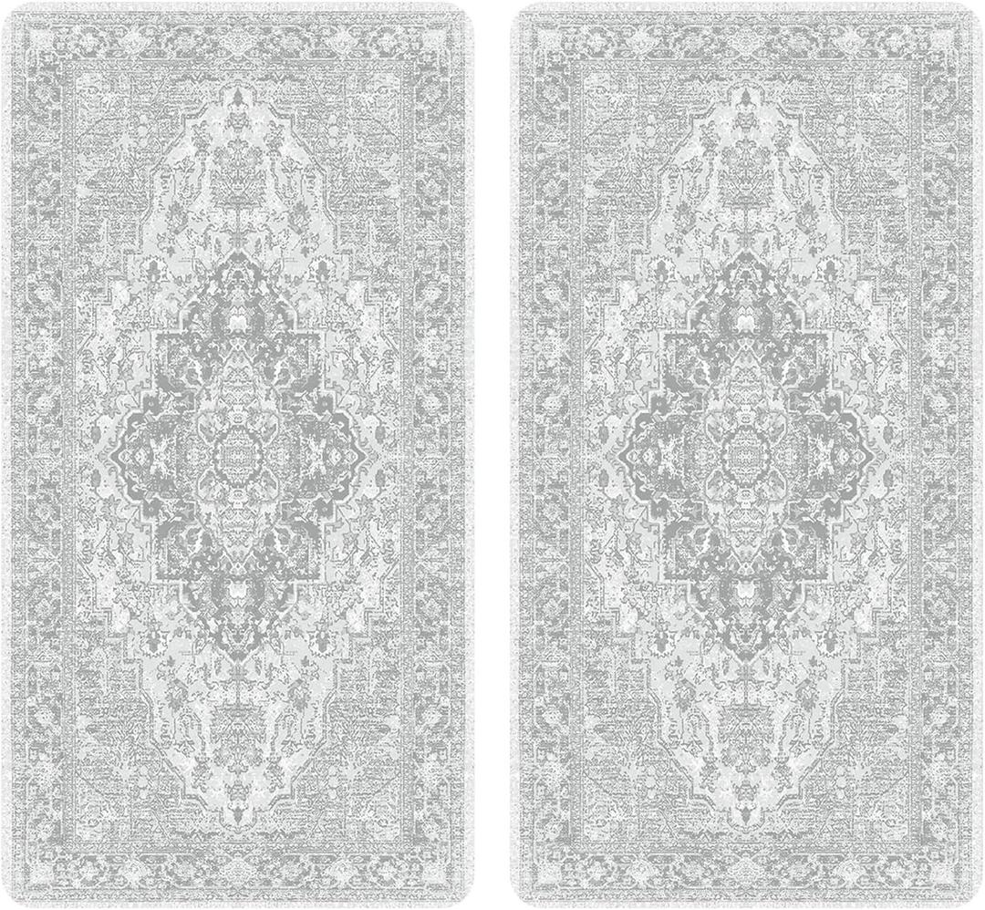 nunubaby Washable Pee Pads for Dogs, Stylish, Non-Slip and Leak-Proof Pee Pads. Reusable Potty Pads for Dogs for Crates and Floors.(Gray/Geo, 24" x48" )