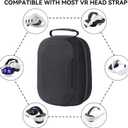 Hard Carrying Case Compatible with Meta Quest 3S/Quest 3/Oculus Quest 2/VP/Pico4,Compatible with VR Headsetible with Battery Elite Strap,Controllers and Other Accessories,Hard Shell Case-Black