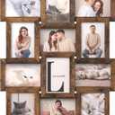 SONGMICS Collage Picture Frames, 4x6 for Wall Decor Set of 12, Multi Family Photo for Gallery Decor, Hanging Display, Assembly Required,Christmas Gift, Rustic Brown URPF026X01