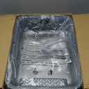 Stainless Steel Litter Box with Lid: Metal Cat Litter Box for Small Cats with Scoop, High Sided Kitty Litter Pan Tray, 17.4'' x 13.5'' x 8.5'', Non-Stick, Anti-Leakage, Easy Cleaning (Dark Gray) (Medium)