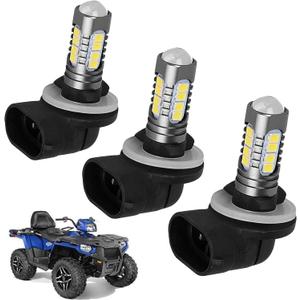 3Pcs 270W High Power LED Light Bulbs 6000K 4800LM Headlight Replacement for Polaris Sportsman ACE HAWKEYE MAGNUM RANGER RZR