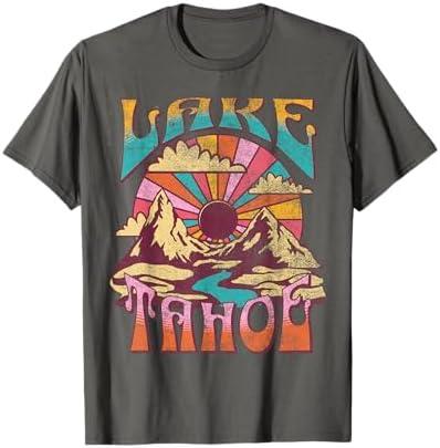 Lake Tahoe California Nature Hiking Mountains Outdoors Retro T-Shirt size S