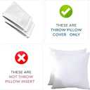TAOSON Set of 2, 100% Cotton Soft Square Decorative Throw Pillow Protector Covers Sofa Solid Colors Couch Cushion Covers Pillow Cases with Hidden Zipper Only Cover No Insert - White 20 x 20 inch