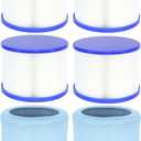 60% Denser Filter, High-Efficiency Screw-in Hot Tub spa Filters Replacement Compatible with All Relxtime, Aleko, Wejoy, Aquaspa Hot Tubs & Other Spas (4 Filters + 2 Filter Bags)