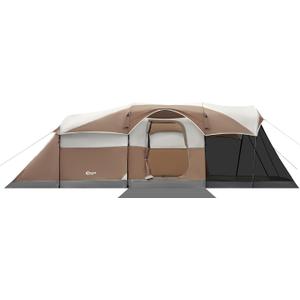 PORTAL 8Person Family Camping Tent with Screen Room, Water Resistant Big Tunnel Tents with Rainfly, Large Family Tent for Camping, Outdoor, Patio