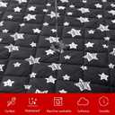 Waterproof Dog Bed Covers Replacement Washable Pet Hair Easy to Remove, Noiseless Quilted Puppy Pet Bed Cover Lovely Black Star Print 27x36 Inches, for Dog/Cat, Cover Only