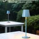 LED Cordless Table Lamp Rechargeable, 3-Height Adjustable, 5500mAh Battery Operated Lamp, 3-Color Dimming Touch Lamp, Portable Lamp for Dining, Bedroom,Camping, Outdoor, Indoor(Blue 1 Pc)