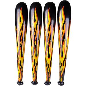 Inflatable Baseball Bats - 4 Pieces (Huge - 42 Inches) Party Favor for Kids and Adults Birthday Party, Sports Theme Activities and Good Old Fun!