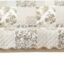 Great Bay Home Reversible Patchwork Sofa Cover - Washable Slipcover Furniture Protector with Elastic Straps - Perfect for Kids & Pets - Box-Stitched Detail (Taupe)