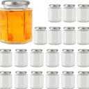 Accguan 20 Pcs 10 oz Glass Jars with Silver Lids, Mason Jars for Gifts, Crafts, Wedding, Spice, Extra Tags String