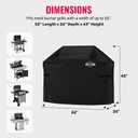 Grillman Grill Cover, BBQ Outdoor Grill Covers, Charcoal, Gas Grills, Waterproof, Rip-Proof, Weather-Resistant, Anti-UV, Barbecue Cover for Weber, Genesis, Charbroil, Nexgrill, etc (Black, 52 Inch)