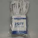 DEWENWILS 3 Outlet Extension Cord with Flat Plug, 25 FT 16/3 Awg Grounded Power Cable for Indoor Use, SPT-3 Cord, White, ETL Listed, 1 Pack