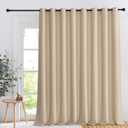 NICETOWN Thick Blackout Curtain and Drape - (120 x 108, Biscotti Beige, 1 Panel) Thermal Insulated Grommet Top Window Drapery for Bedroom, Block Out Light Curtain Panel