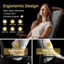 YZ HOME Rocking Chair Cushion, Set of Thicken Seat & Back Chair Cushions with Memory Foam, Non-Slip Chair Pad with Ties for for Indoor&Outdoor Rocker, Light Grey, 22x17x5/17x17x5